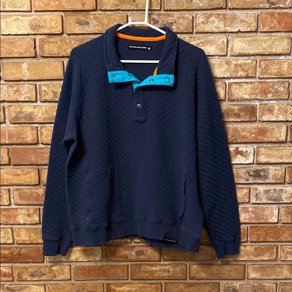 be boundless Other - Navy Blue Polo Shirt with Quilted Fabric and Quarter-Zip Sweatshirt EUC